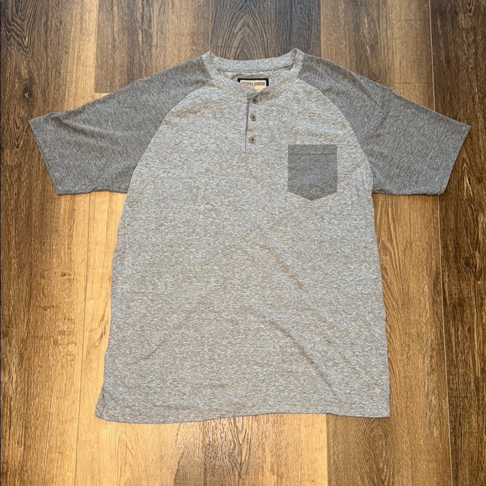 Men's Gray Henley Shirt